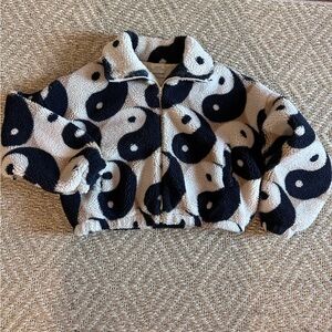 Yin Yang Pattern urban outfitters cropped Jacket